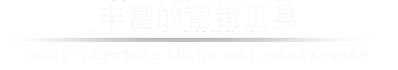 丰富的营销功能